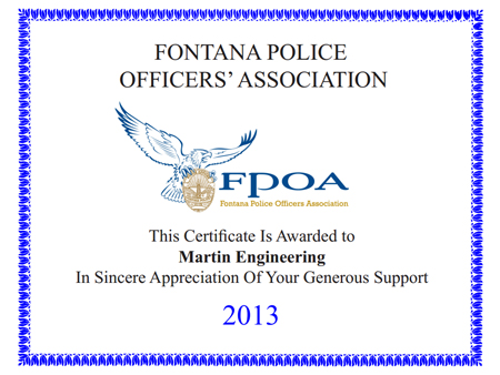Fontana Certificate